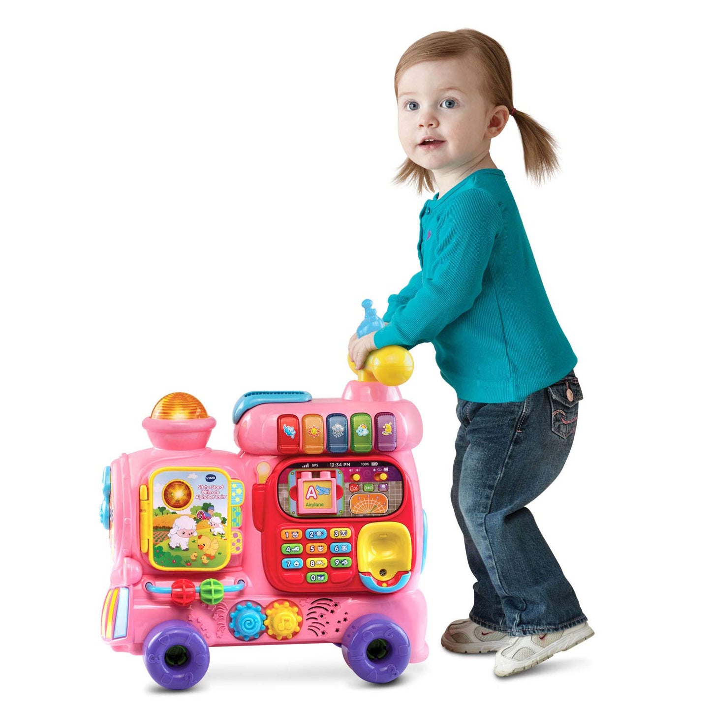 VTech Sit-to-Stand Ultimate Alphabet Train, Pink, Model 80-181951, Plastic, Frustration Free Packaging