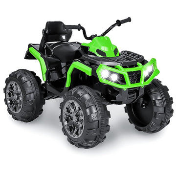 24V Kids Atv, Ride On Toys, Ride-On 4-Wheeler Quad Car Toy For Kids With Bluetooth, 6.5Mph Top Speed, Treaded Tires, Led Headlig