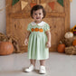 Toddler Girl Back To School Clothes Embroidery Smocked Dress Doll Collar Sundress First Day Of Pre Kindergarten Outfit (Pumpkin-