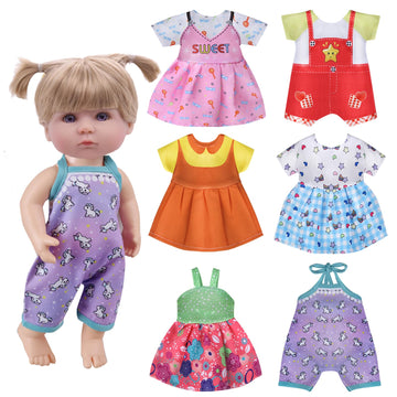 Alive Doll Clothes And Accessories - Baby Doll Dresses Fit For 10 11 12 Inch Girl Dolls, 6 Sets Doll Outfits Include Doll Dresses, Pajamas, One-Piece Suit, Jumpsuits, For Girls Gifts Christmas