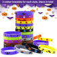 xutengy 48Pcs Halloween Party Favors Decorations Slap Bracelets Rubber Wristbands, Trick or Treat Party Favors, Classroom Prizes