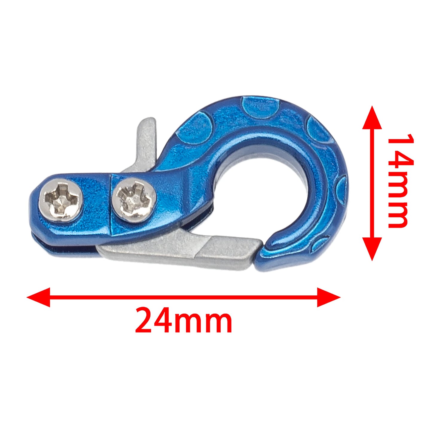 LAFEINA RC Crawler Winch Hooks, Metal Trailer Tow Hook for 1/10 RC Car SCX10 Tamiya CC01 D90 D110 TF2 TRX4 Accessories (Blue)
