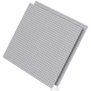 Pokiiulk Classic Baseplates Building Plates, 2 Pack 10'' X 10'' Building Bases Compatible With All Major Brands, Classic Basplat