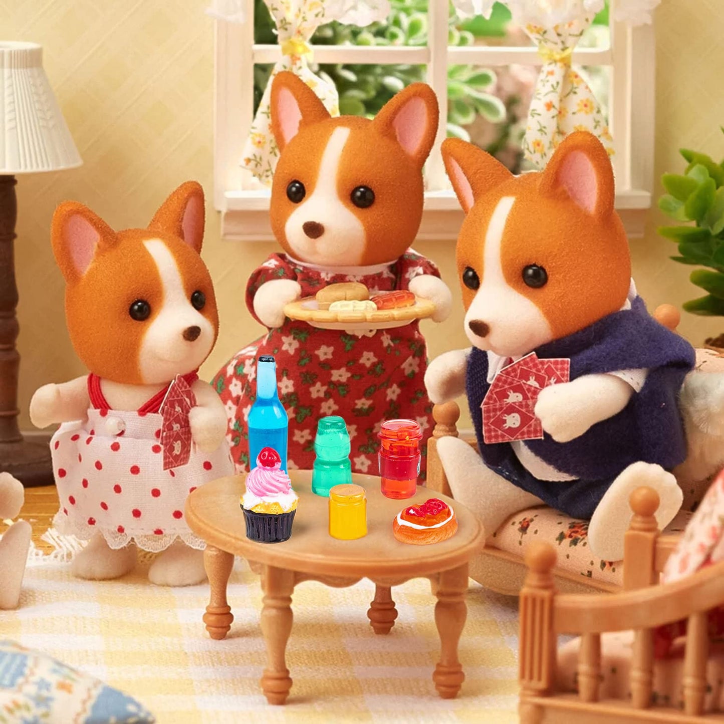 160 Pcs Mini Food Toys, Miniature Food Drinks Bottles for Doll Kitchen Pretend Play, Mixed Resin Kitchen Food Cutlery Toys for A