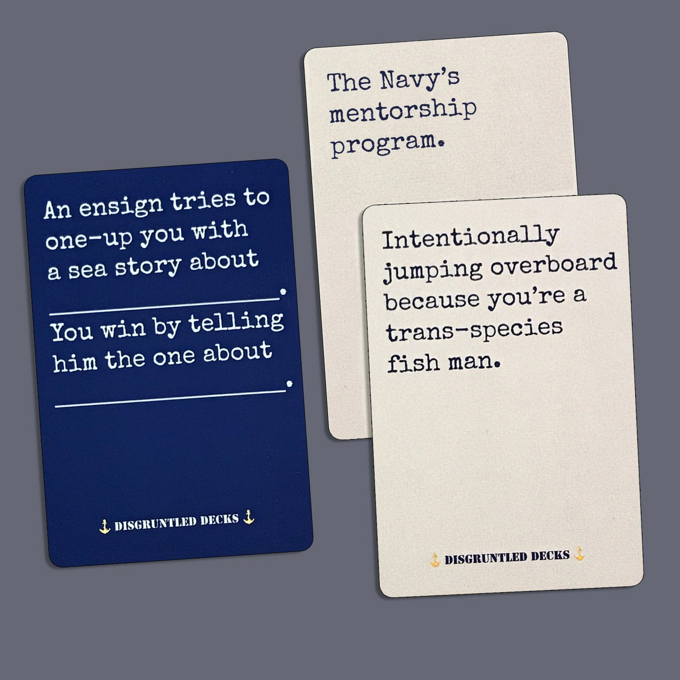 Disgruntled Decks - The Original Military Party Card Game for Veterans - Navy-Themed Deck
