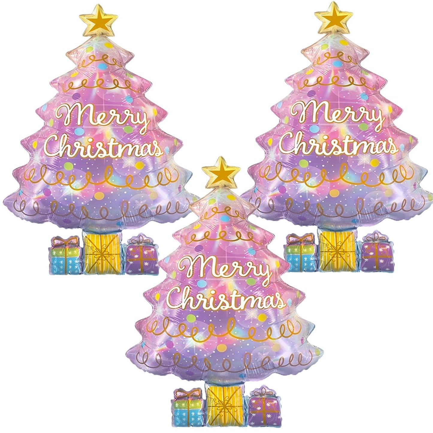 Hadckja Pink Christmas Tree Balloons Christmas Balloons Christmas Tree Foil Balloons For Christmas-Themed Party Birthday Party S