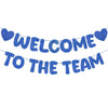 Fulmoon Pre Strung Welcome to The Team Banner with Two Heart Signs, NO DIY, Glitter Welcome Party Supplies for New Employee, Cow