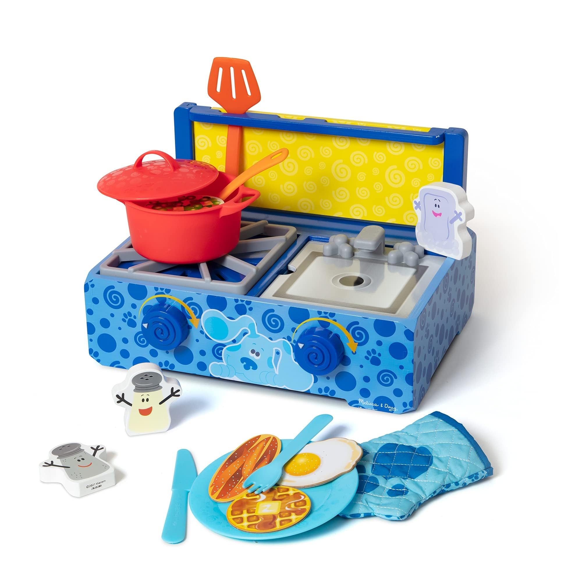 Melissa & Doug Wooden Cooking Play Set, 42 Pieces, Multi Color, Medium ...