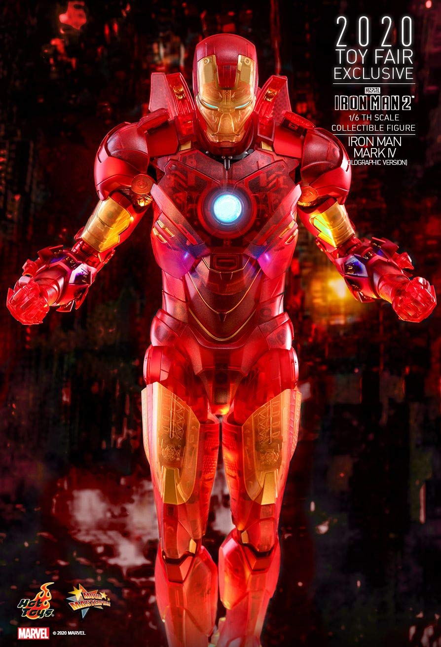 Hot Toys 1:6 Iron Man Mark IV Holographic Action Figure - Exclusive HT906328 in Cast Iron
