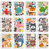 48 Pcs Funny Animal Make A Face Stickers For Toddlers Kids,Make Your Own Mix And Match Sticker Sheets Art Craft Kits,Including 2000+Repositionable Little Stickers
