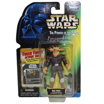 Star Wars The Power Of The Force- Ree- Yees With Blaster Pistols And Freeze Frame Action Slide