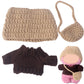 17cm Clothes Set(NO Doll)  Cute Hat & Unique Sweater Dress-up Set  Handmade Clothing Designed for 17cm Doll.(Sweater(Brown))
