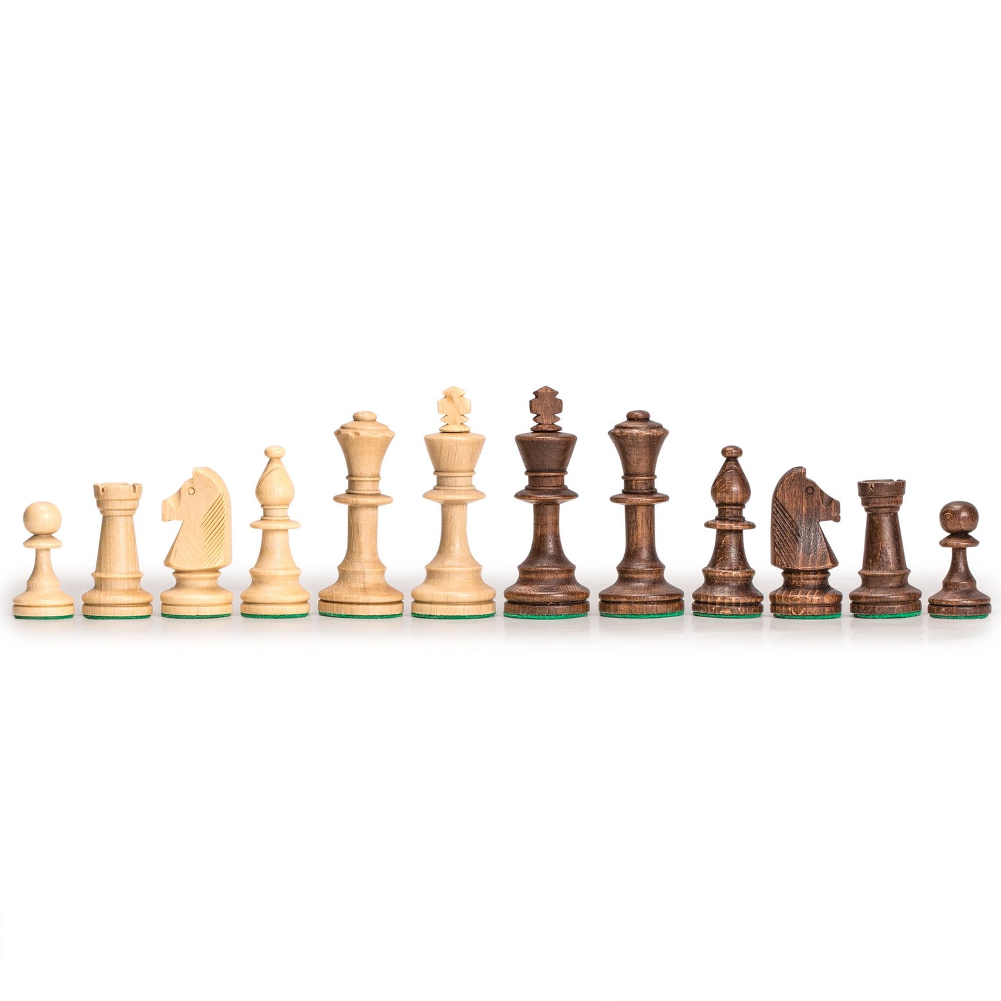 Wegiel Handmade Chess Pieces Set, Brown Wood, 8.3"L x 5.7"W x 3"H, Model SH-CH104-A, Includes Storage Case