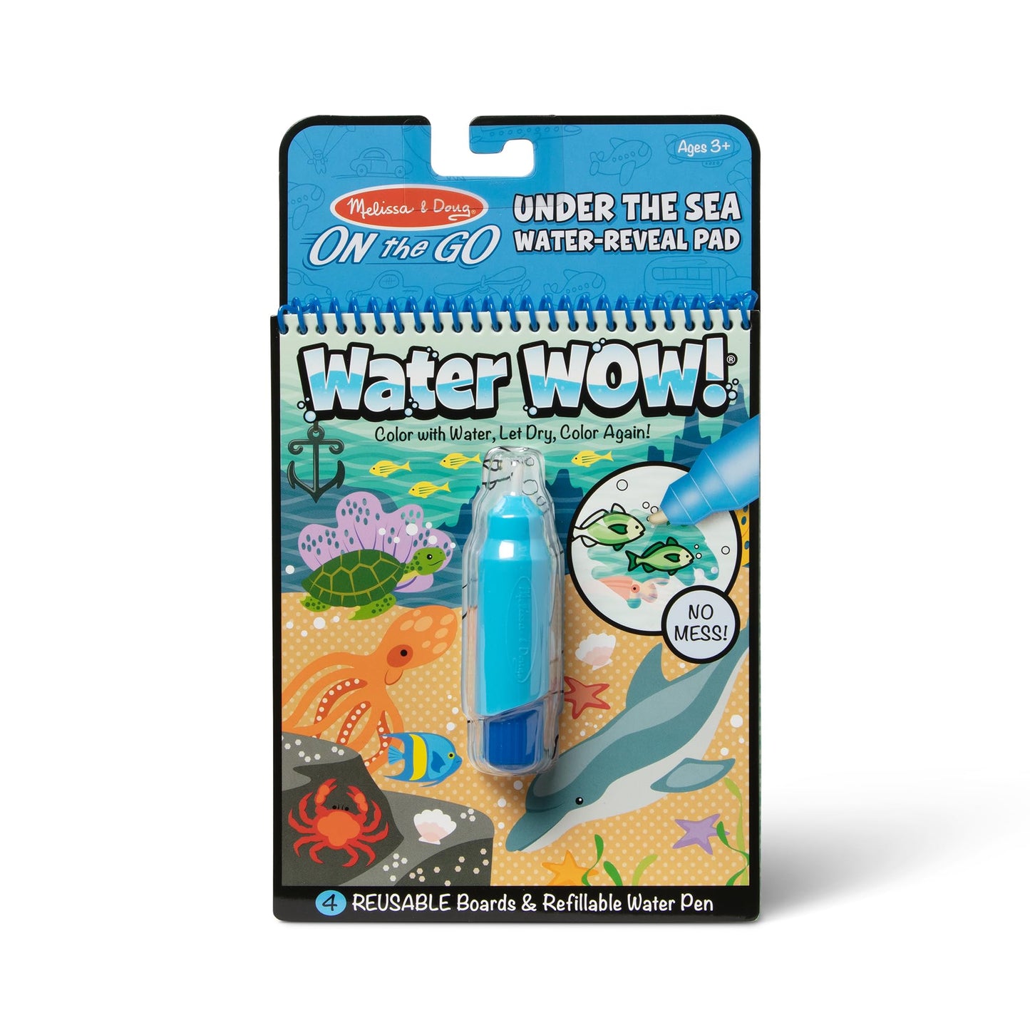 Melissa & Doug Water Wow! Reusable Activity Pad, Under the Sea, Multi-color, 1 Count, FSC Certified, Model 9445