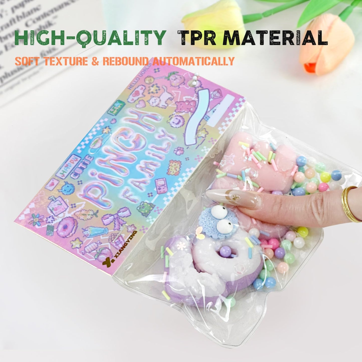 Taba Squishy Toys Cat Paw Squishy Toys Cat Paw Squeeze Toys  Fidget Toys Silicone Squeeze Toy for Stress Relief Cute Soft Squeeze Fidget Toys Party Favors Gift for mature-themed (Purple-Love)