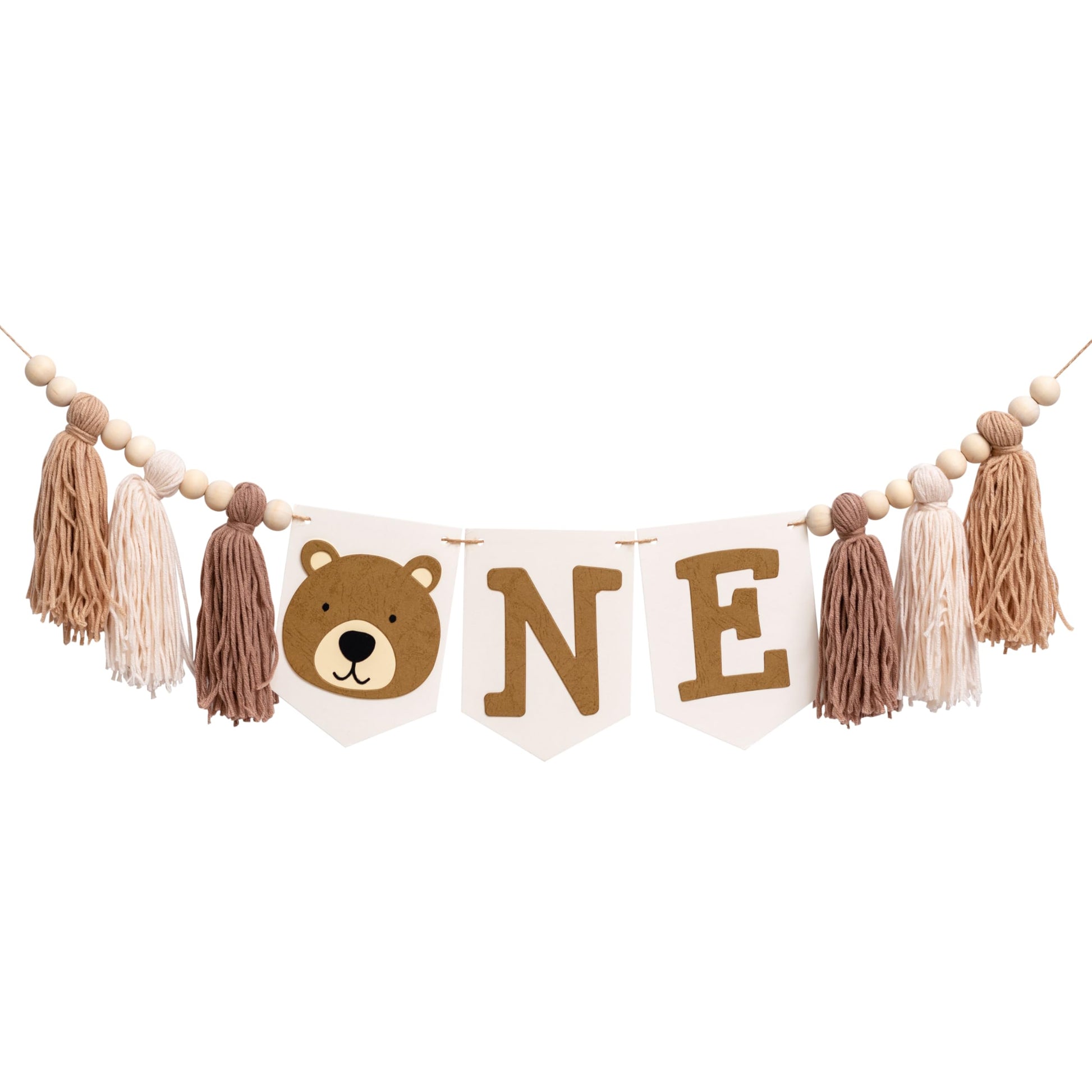 CIEQR Highchair Banner 1st Birthday  Bear Theme First Birthday Decorations Party Supplies  Birthday Banner Suitable for Birthday  Party  Anniversary  Baby Shower  Baby Photo Booth Props...(Tassels)-New