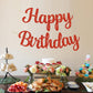 Beishida Red Happy Birthday Banner - No Diy,10Feet,Pre-Strung-Glitter Happy Birthday Sign, Happy Birthday Garland,Happy Birthday