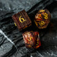 Udixi Red Hair Glass Dnd Dice Set 7Pcs Glass Dice Set With Gift Box For Dungeons And Dragon D&D Tabletop Game