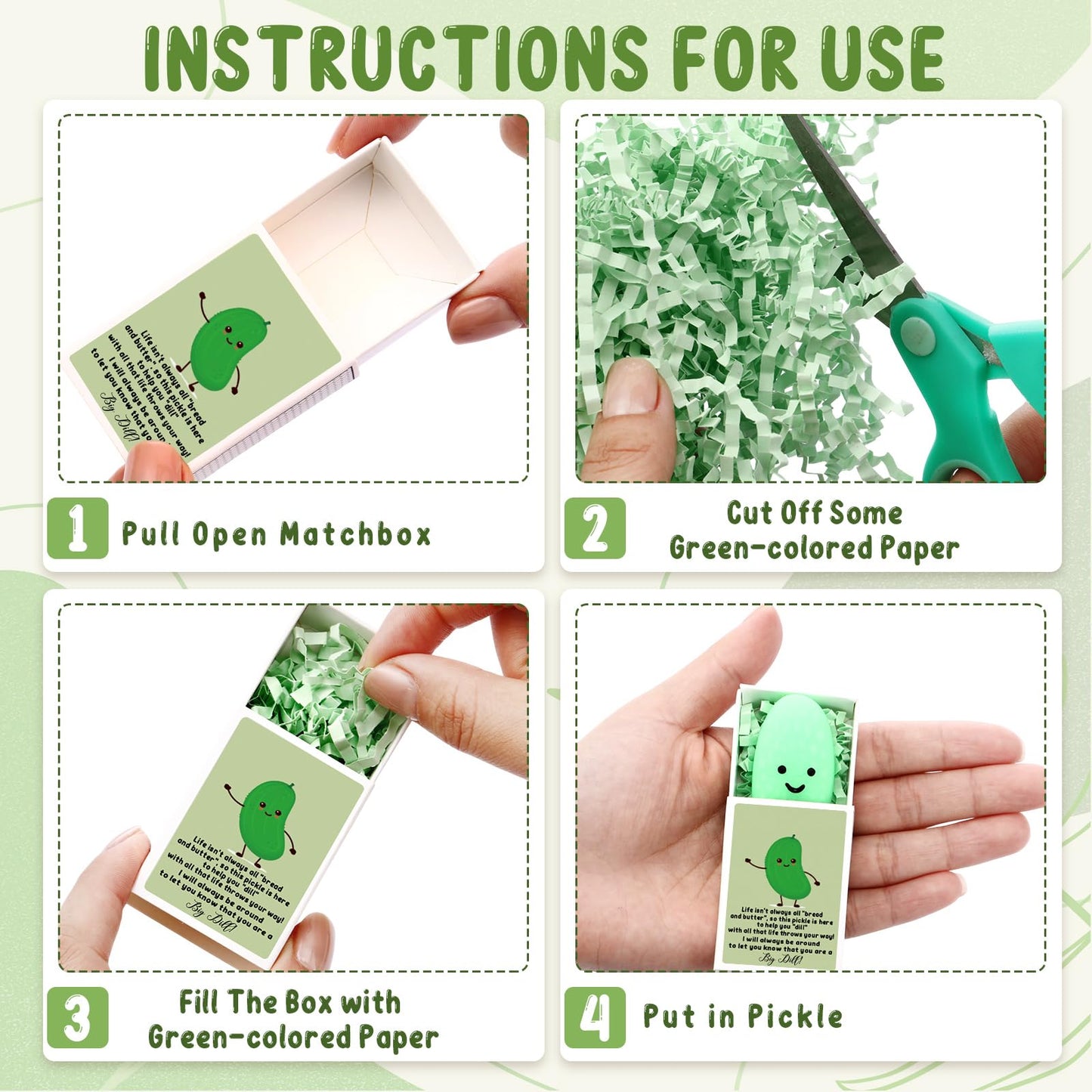 Wettarn 50 Sets Appreciation Pickle Gifts Cute Stress Balls with Support Gift Boxes Adults Party Favors for Employee Coworker Fr