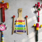 Channapatna Wooden Baby Rattles & Musical Toy Set For Babies 03 Years | Handmade NonToxic Montessori Sensory Toys | Wooden Xyl