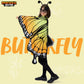 Spooktacular Creations Orange Butterfly Wing Kids, Halloween Butterfly Costume For Girls With Lace Mask And Bug Headband For Halloween Costume Party
