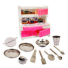 FunBlast Kitchens Sets for Kid  Plastic & StainlessSteel Kitchens Sets Toys, Miniature Kitchen Set for Kids, Cooking Kitchen S