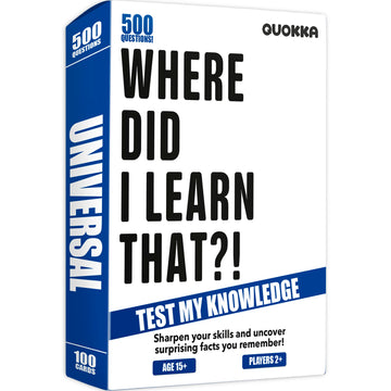 QUOKKA Trivia Games for mature-themeds with 500 Questions - Fun mature-themed Board Game Trivia Cards for Teens  and Families - Trivia Cards with Answers - Great Board Games Trivia for Family Party and Game Night