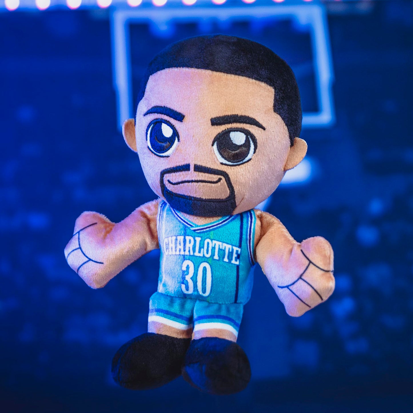 Bleacher Creatures Charlotte Hornets Dell Curry 8'' Nba Kuricha Sitting Plush - Soft Chibi Inspired Nba Superstar