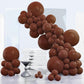 PartyWoo Brown Balloons Pack - 138 pcs, 18"/12"/10"/5" Rubber Balloons for Birthday Decorations, Chocolate Brown F08