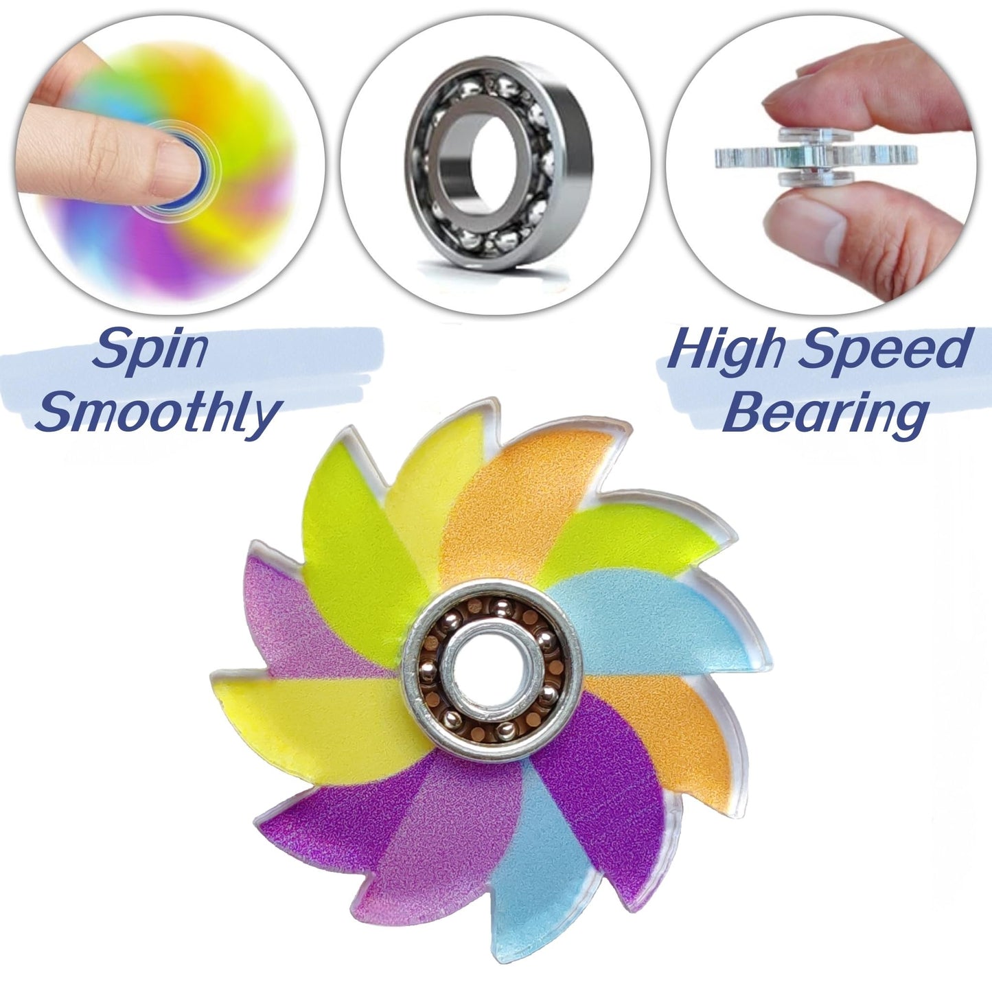 Mini Fidget Spinners Bulk Toys for Kids 3 4 5 6 7 8 9 Party Favors Halloween/Christmas Goodie Bags Stuffers Birthday Return Gifts Classroom Rewards Prize Treasure Box (24)