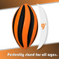 LMC Products Spiral Foam Football - Soft Kids Football - 9 Inch Each - mature-themed & Toddler - Small (Orange & Black)