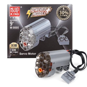 Mould King M0005 Technik Servo Motor, Power Function Accessories For Electric Toy, Compatible With Technology, Remote Controlled