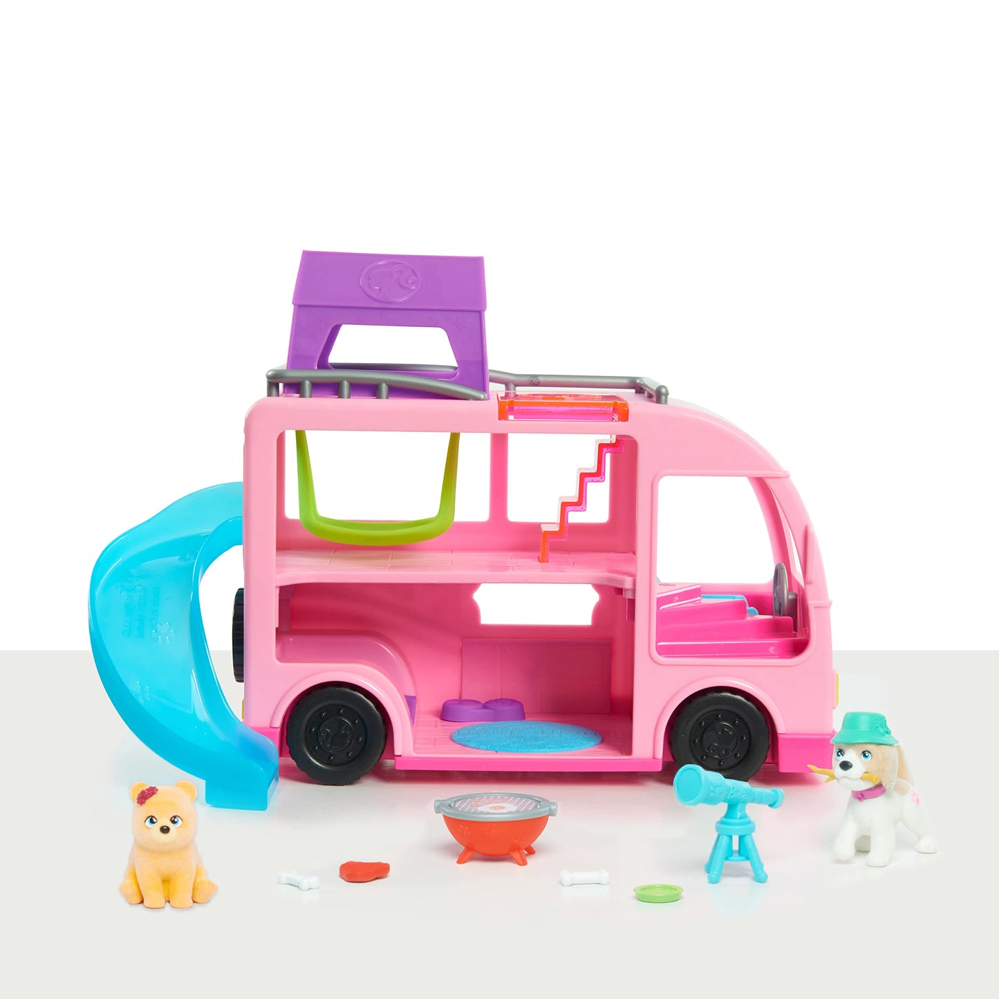 Barbie Pet Camper Playset With Pair Of 1.5-Inch Pet Figures, 11-Pieces, Toy Figures And Playset, Kids Toys For Ages 3 Up By Just Play