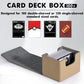 Zlca Card Deck Box For Trading Cards, Mtg Commander Deck Box Holds 120+ Single Sleeved Cards, Leather Magnetic Card Storage Box Fits For Tcg Ccg Magic Cards (Brown)