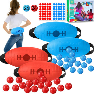 Sratte 4 Pack Shaking Swing Balls Party Games For Kids Age 14+ Years Old, Indoor Outdoor Games For Adults And Family, Easter Camping Yard Beach Games Party Playset, With 48 Pcs Balls And 108 Stickers