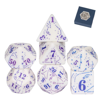 Hddais Dnd Dice Set, 7Pcs Resin D&D Dice Rpg Polyhedral Dice Set With Gift Case For Dungeons And Dragons And Other Tabletop Game
