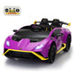 Ride On Toys With Parental Remote Tobbi Kids' Electric Vehicles 12V Lamborghini Ride On Car Licensed Sto Max 80Lbs, Gift For Boy