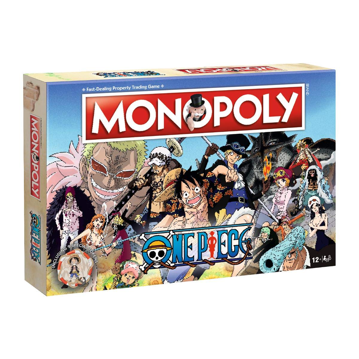 Winning Moves One Piece Monopoly Board Game, 2-6 Players, Plastic, Model 036948, Anime Gift for Ages 8+