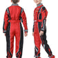 Treyrea Race Car Driver Costume Boys Racer Jumpsuit With Car Cap Kids Dress Up for Halloween (Red and Black  XS(for height 43 -45 ))
