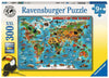 Ravensburger 300 Piece XXL Jigsaw Puzzle - Animals of The World, Anti-Glare, Cardboard, Multicolor, Model 13257, Fun Skill-Building Activity