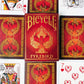 Bicycle Fyrebird Playing Cards Red