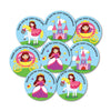 weRevel Royal Princess Theme Thank You Party Stickers, 40 Count, 2 Inches, Round, 4 Unique Designs
