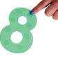 Tickit Silishapes Dot Numbers - Set Of 10 - Transparent Silicone Numbers With Corresponding Dots To Count - Teach Numbers, Counting And Subitizing