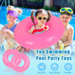 Whaline 4Pcs Pink Inflatable Pool Float Toy Swim Tube Ring Pool Tube for Teen Boy Girl Outdoor Summer Swimming Pool Beach Party Favor Supplies