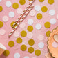 MOWO Confetti Circles Wedding Party Decor and Table Decor, 1.2 in Diameter (glitter gold pink and white mix,200pc)