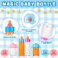 Seematn 7 Pcs Baby Doll Bottles Accessories Disappearing Doll Feeding Set Milk and Juice Bottles with Toy Pacifier Baby Bottle T