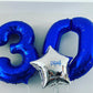 40 Inch Navy Blue 60 Number Balloons Giant Jumbo Huge 60 Foil Mylar Helium Number Digital Balloons Dark Blue Birthday Mylar Digi