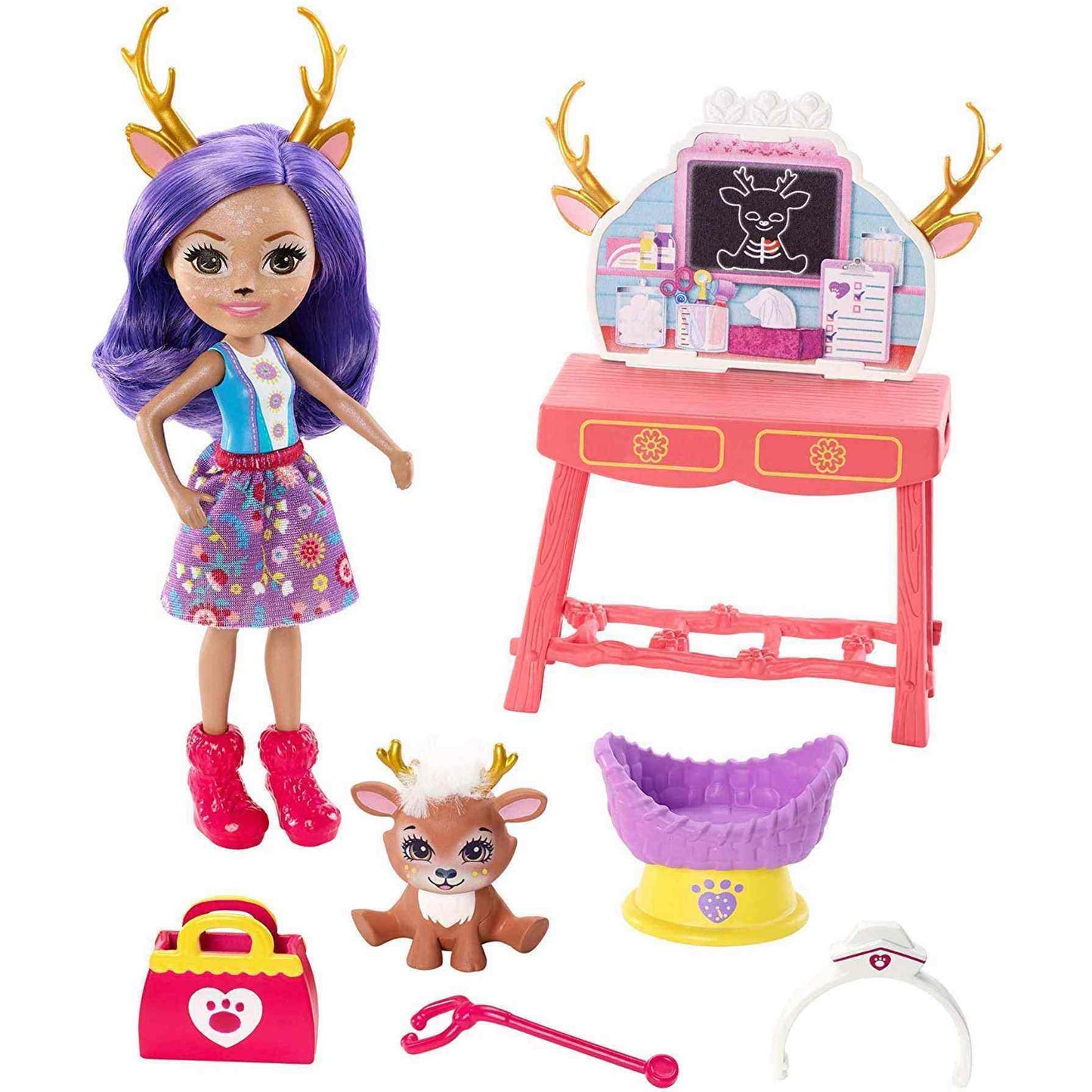 Enchantimals Art Studio Playset with Felicity Fox Doll and Flick Fox, 6-inch Small Doll, with Easel, Stool and Smaller Art and P