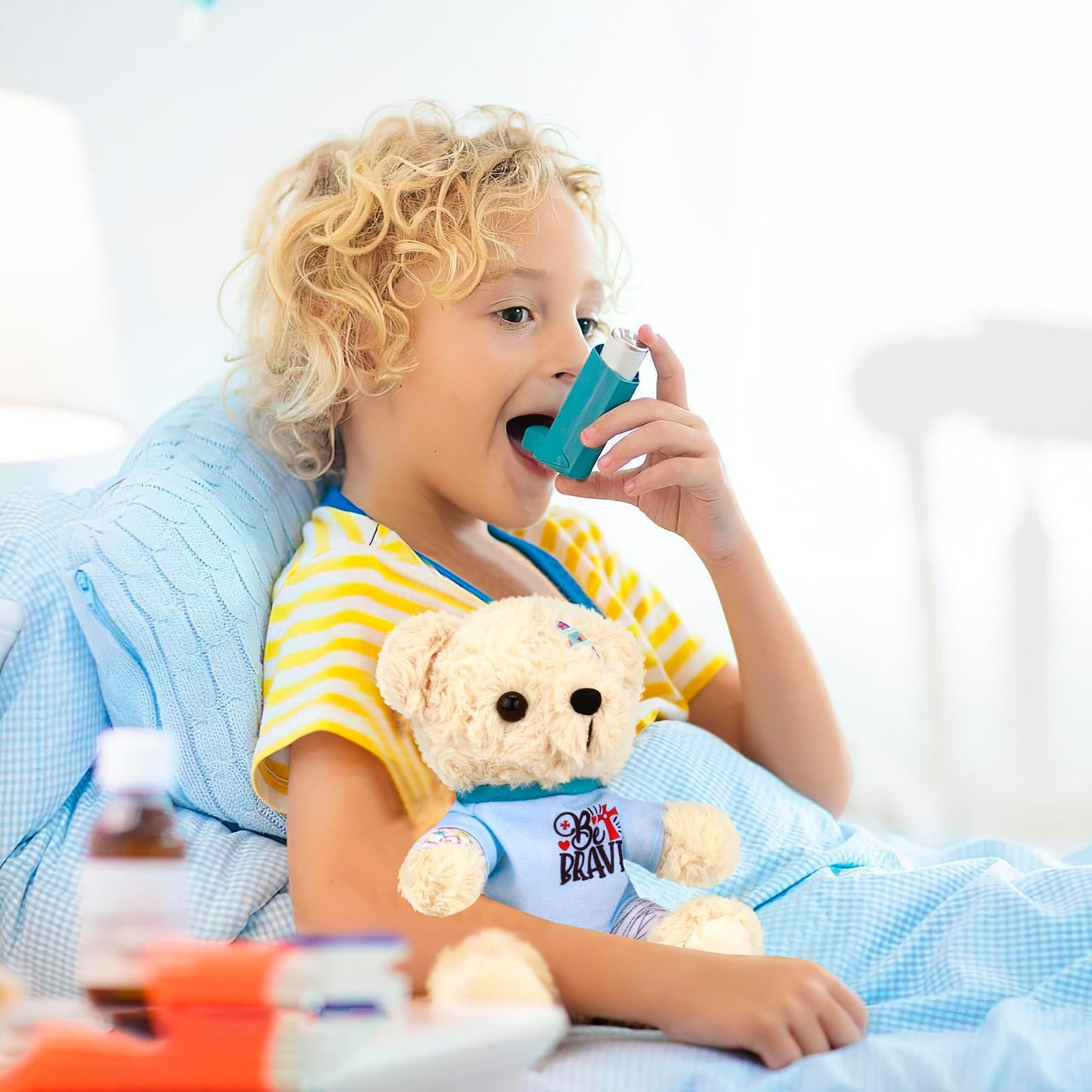 Get Well Soon Gifts for Kids - Get Well Soon Bear Stuffed Animal  Broken Arm Leg Gifts for Kids mature-themed After Surgery  8 Inch Soft Get Well Teddy Bear Plush Feel Better Recovery Gift for Comforting