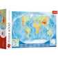 Trefl Large Physical Map Of The World 4000 Piece Jigsaw Puzzle Red 54'X38' Print, Diy Puzzle, Creative Fun, Classic Puzzle For Adults And Children From 15 Years Old